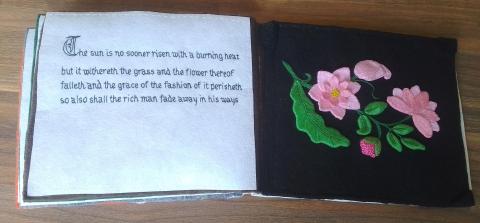 Both pages, with the text on the left